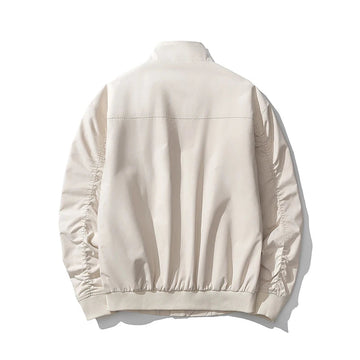 AIDASE  -  Trendy Simple Men's Jacket Solid Color Stand Collar Long Sleeve Men Coats Summer New Zipper Handsome Menswear Tide 21E6595 aidase-shop